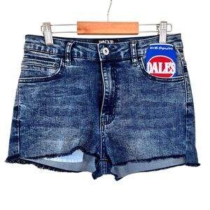 Handup Dale's Pale Ale Blue Denim Patchwork Cutoff Shorts